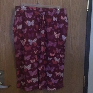DREAMS co butterfly pajama pants capri 1x A-2